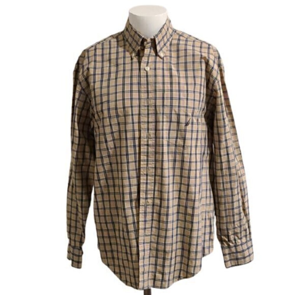[Nautica] 80's Two-Ply Cotton Button Down - Sz M